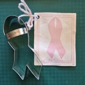 Vintage Ann Clark The Ribbon Metal Cut Out Cookie Cutter + Recipe NEW